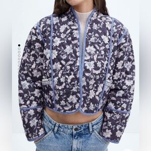 Mango Quilted Cropped Jacket